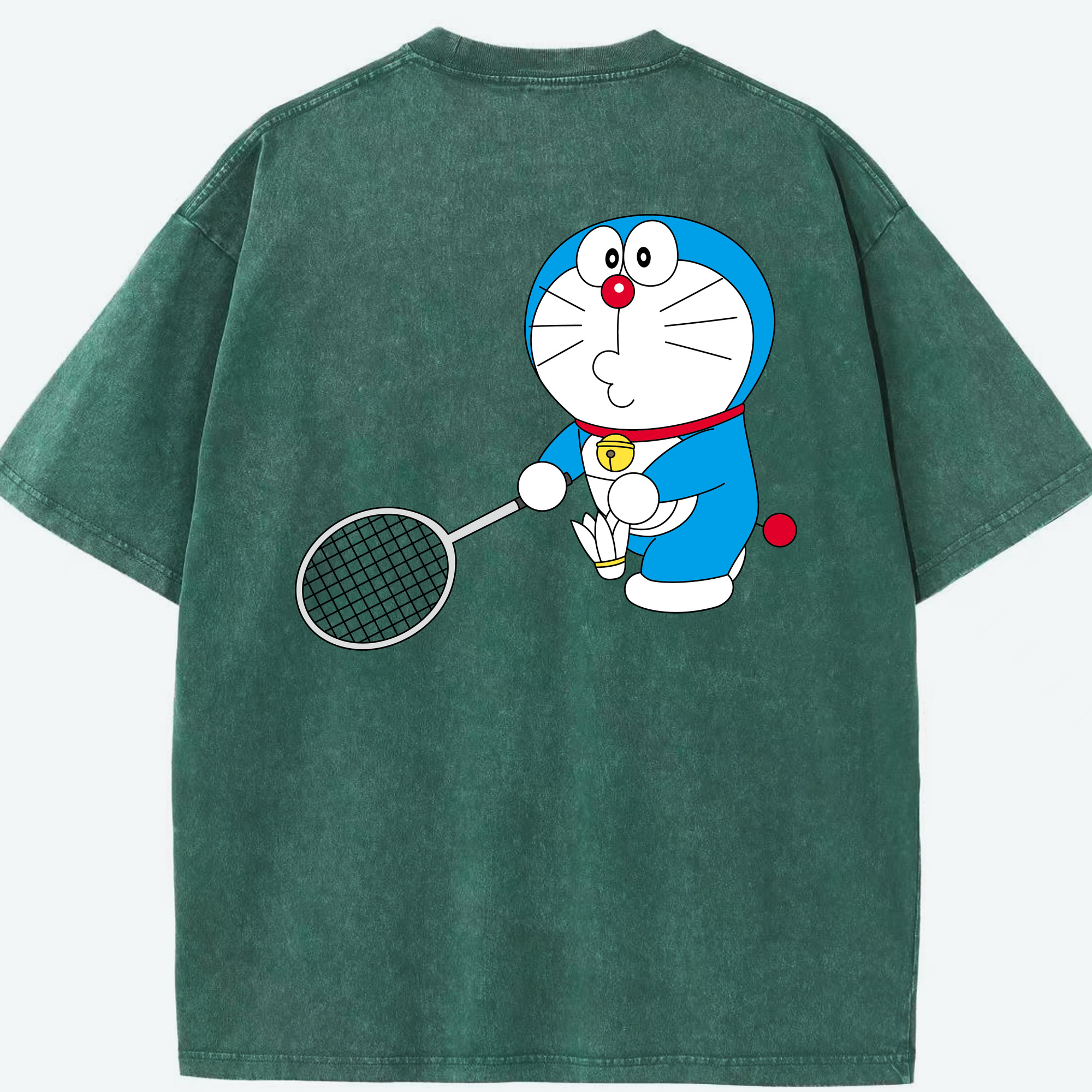 （画像用） ドラえもん Doraemon 綿100% ヴィンテージ風 半袖Tシャツ（背面プリント）